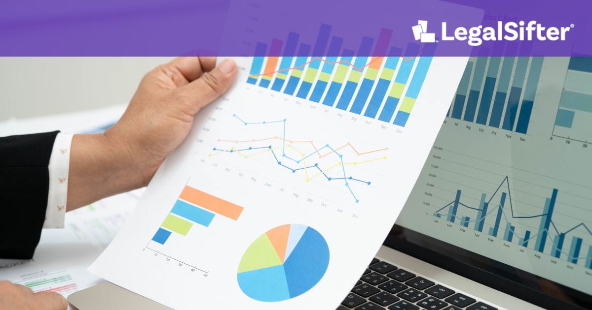 person works with data graphs and contract operations OKRs to align objectives and results