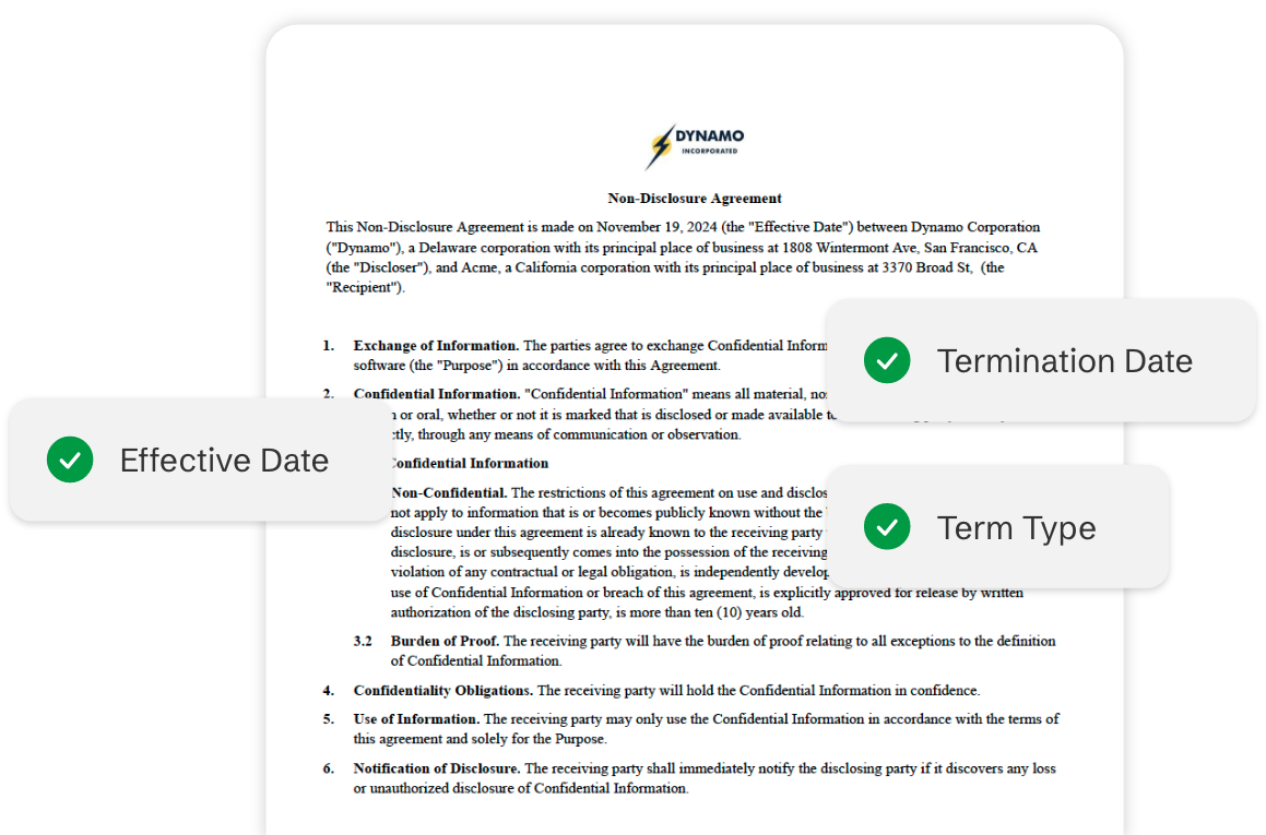 LegalSifter Organize extracting key contract dates and terms